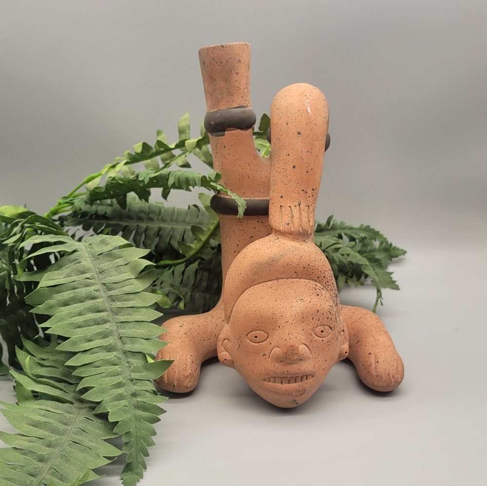 Pre Columbian Figural Vessel water jug Statue Jalisco Ceramics Mexico